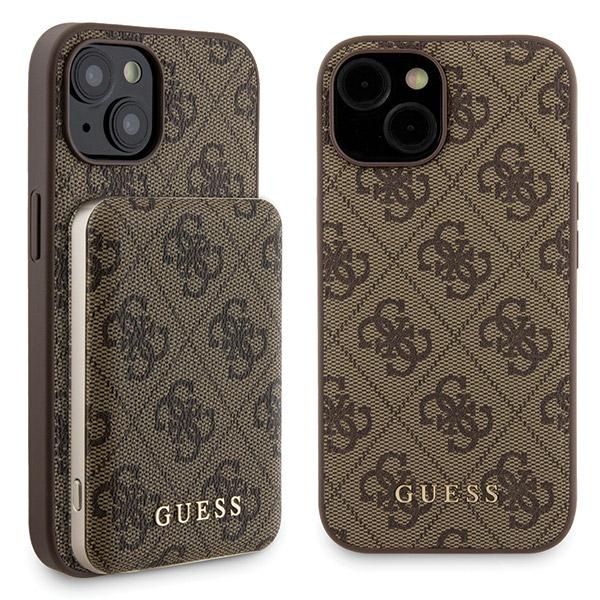 Guess Bundle Pack MagSafe 4G Metal Gold Logo Ensemble étui + Power Bank 5000mAh MagSafe iPhone 15 - vue 2