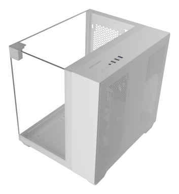 Mars Gaming Mc-visionm Caja Pc Compacta Microatx Triple Cristal Templado Doble Cámara Blanco