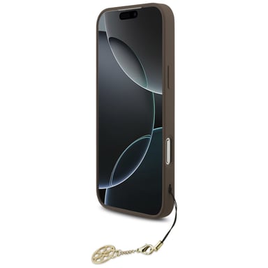 Custodia MagSafe Guess 4G Charms Collection per iPhone 17 Pro Max marrone