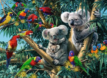 Puzzle 500 pièces Koalas dans l'Arbre - Détente et Loisirs Créatifs - Neuf
