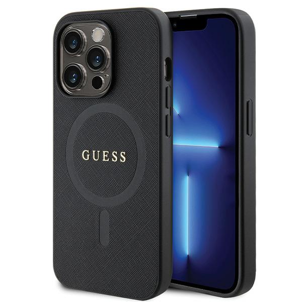 Guess Étui Saffiano MagSafe pour iPhone 14 Pro Noir - vue 2