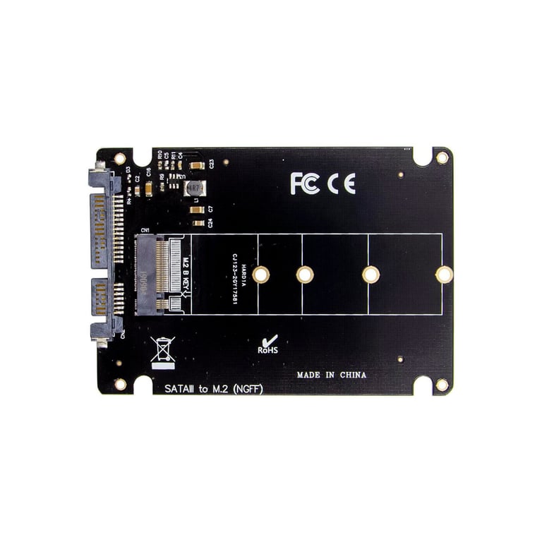 Adaptateur MicroConnect M.2 B Key vers SATA 2.5 – Compatible M.2 2230/2242/2260/2280 - vue 4
