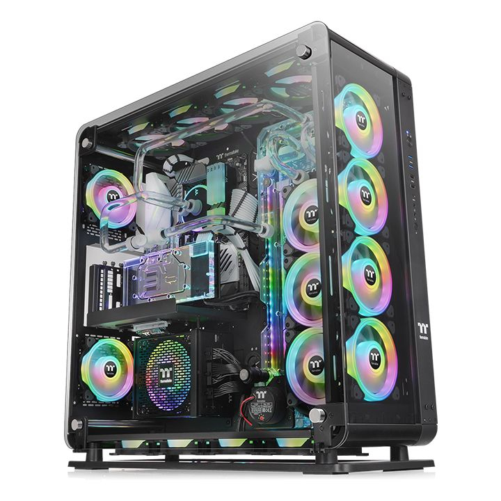 THERMALTAKE PC Core P8 TG CASE - Large Tower - Negro - Cristal templado -  Formato E-ATX CA-1Q2-00M1WN-00