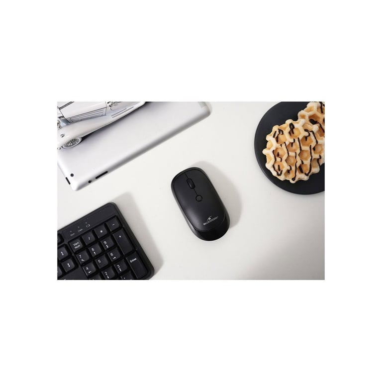 Souris sans fil BLUESTORK OFFICE 35 PC/Mac Noir design compact bas profil - Neuf
