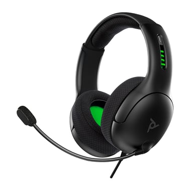PDP LVL50 Casque Avec fil Arceau Jouer Noir, Vert, Gris