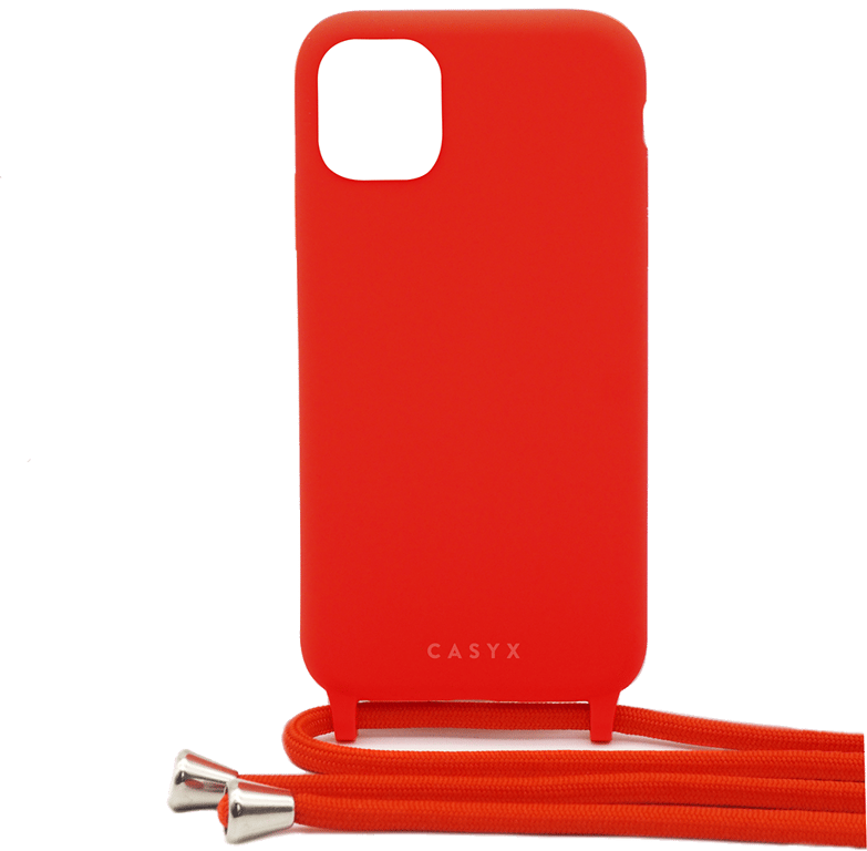 Coque Bandoulière iPhone 12 / 12 Pro Silicone Imperial Red Casyx