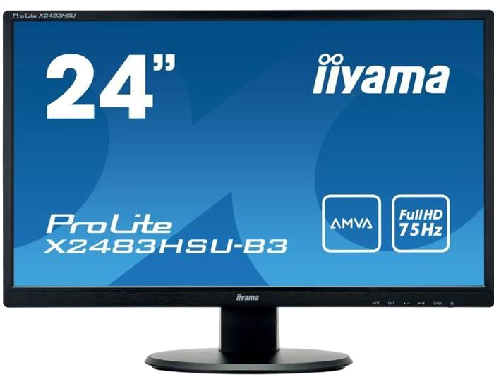 Ecran PC - IIYAMA - PROLITE XUB2493HS-B4 - 24 FHD - Dalle IPS - 4 ms - 75 Hz - HDMI/Display Port/VGA
