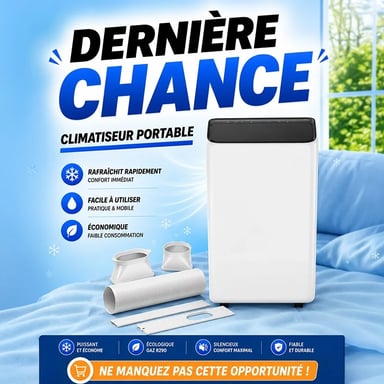 Climatiseur Portable Réversible 12000 Btu - Refroidissement & Chauffage