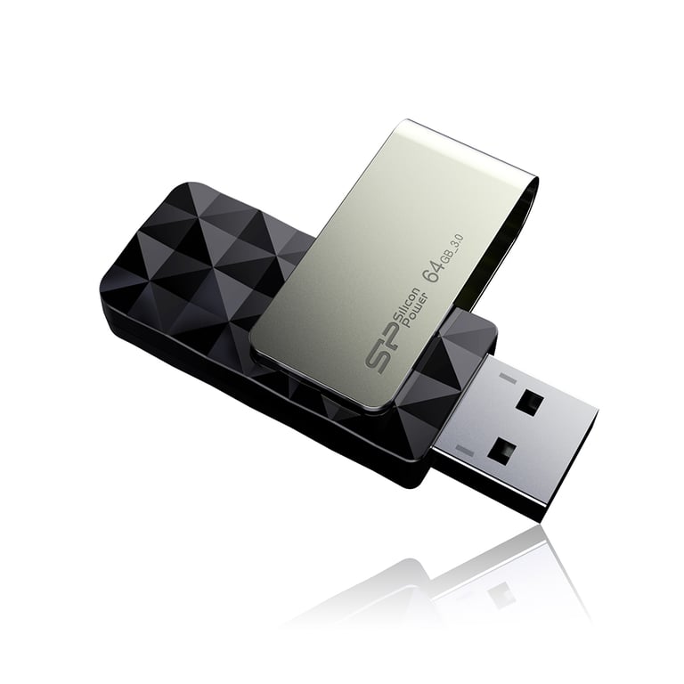 Silicon Power Blaze B30 lecteur USB flash 64 Go USB Type-A 3.2 Gen 1 (3.1 Gen 1) Noir - Neuf