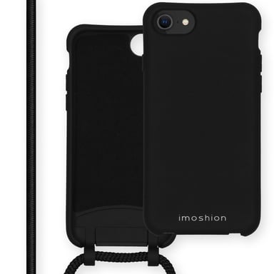 imoshion Coque de couleur avec cordon amovible pour Apple iPhone SE (2022 / 2020) / 8 / 7 - Noir