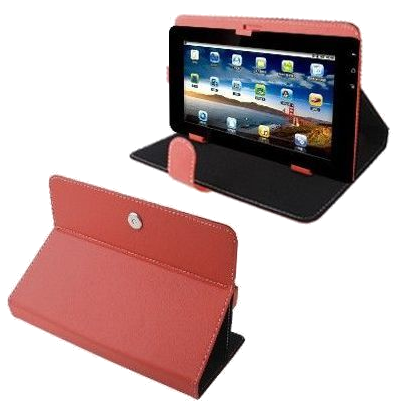 Housse Tablette Tactile Universelle 10.1' Simili Cuir Mode Paysage Rouge Faux cuir YONIS