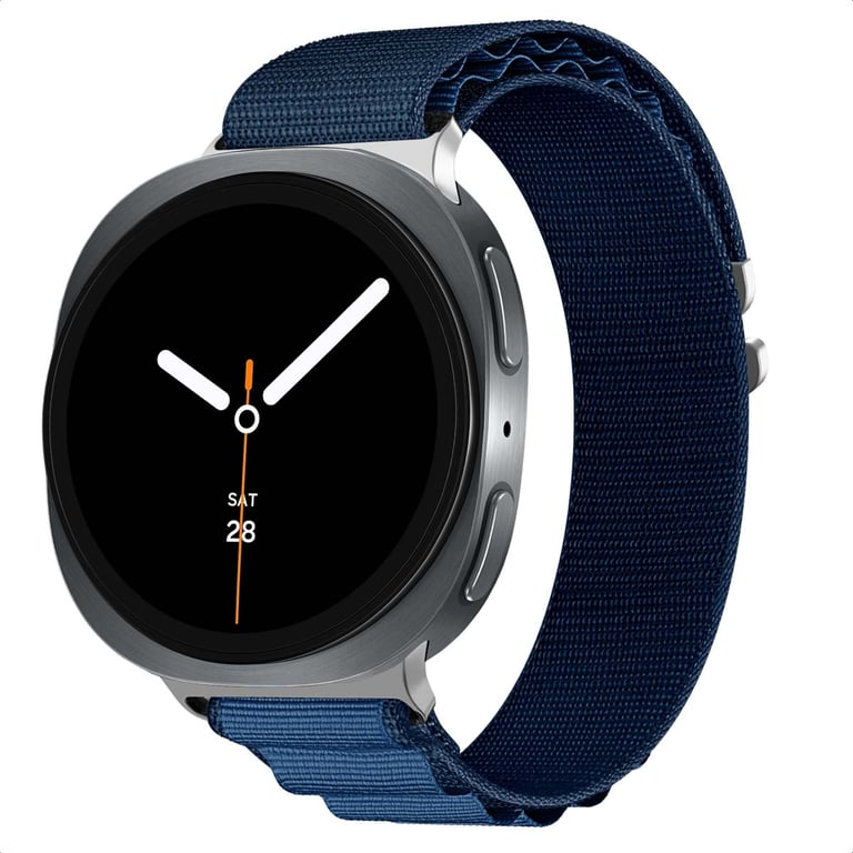 imoshion Bracelet en nylon Alpine pour Samsung Galaxy Watch 8 (40/44mm) / Classic (46mm) - Bleu foncé - Neuf
