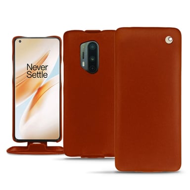 Housse cuir OnePlus 8 Pro -  - Orange - Cuir vegan
