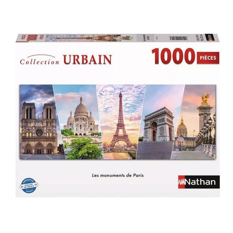 Puzzle 1000 pièces panoramique : Les Monuments De Paris Ravensburger Nathan - vue 10