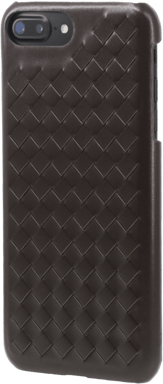 Custodia Treccia in vera pelle per Apple iPhone 6 Plus/6s Plus/7 Plus/8 Plus, Marrone