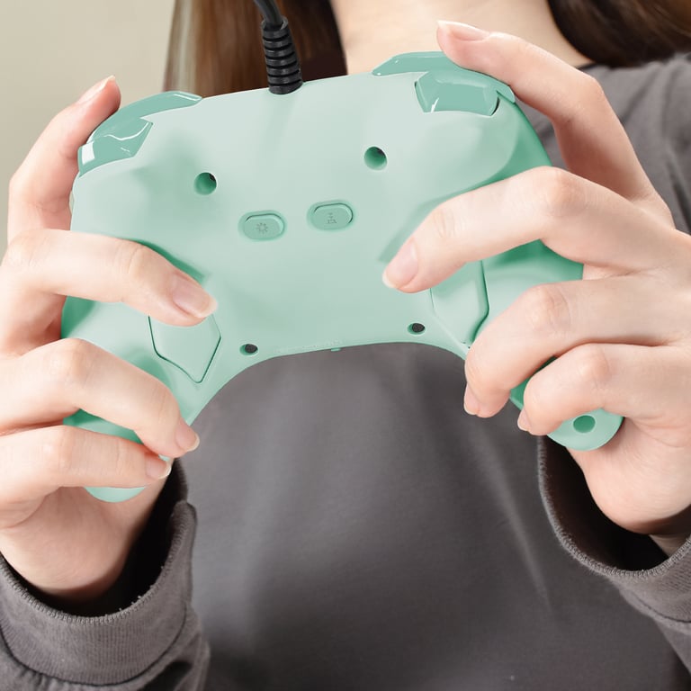 Hori Manette filaire HORIPAD Turbo (Cozy Green) pour Nintendo Switch 2 – Sous licence officielle Nintendo - Neuf
