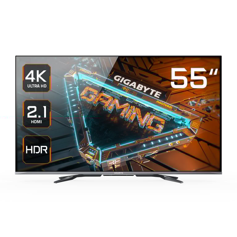 GIGABYTE S55U Écran gaming 55 UHD 3840 x 2160 120Hz 2ms 500 cdm² FreeSync Premium HDR Ready HDMI 2.1 Neuf
