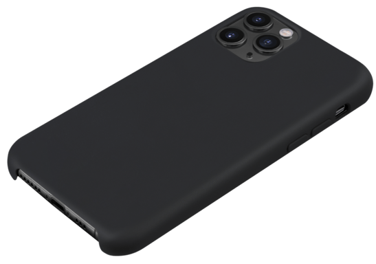 Custodia in morbido gel di silicone per iPhone 11 Pro, nero satinato