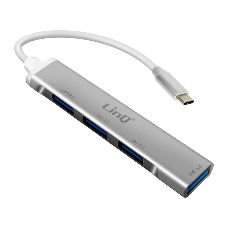 Adaptateur Hub USB C vers 4x Ports USB Transmission Ultra Rapide Compact LinQ Neuf