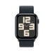 Apple Watch SE OLED 44 mm Numérique 368 x 448 pixels Écran tactile Noir Wifi GPS (satellite), boucle sport, M/L