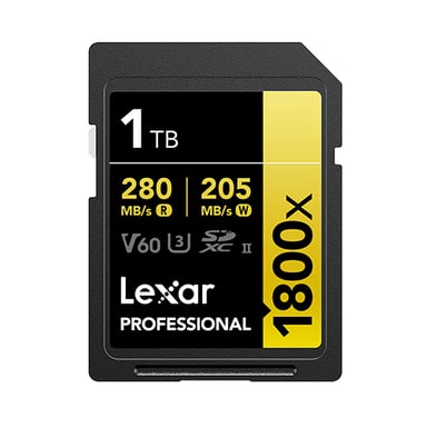 Lexar Professional 1800x 1 To SDXC UHS-II Classe 10 - Neuf