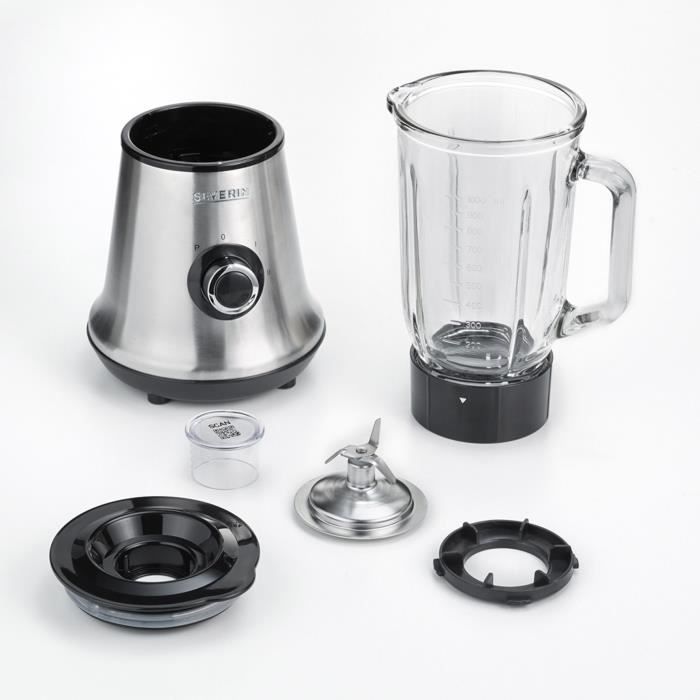Blender SEVERIN SM3734 Bol en verre 1 2 vitesses + fonction pulse Inox - vue 3