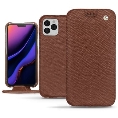 Housse cuir Apple iPhone 11 Pro -  - Marron - Cuir saffiano