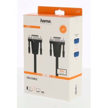 Hama 00200708 Cavo VGA 3 m VGA (D-Sub) Nero