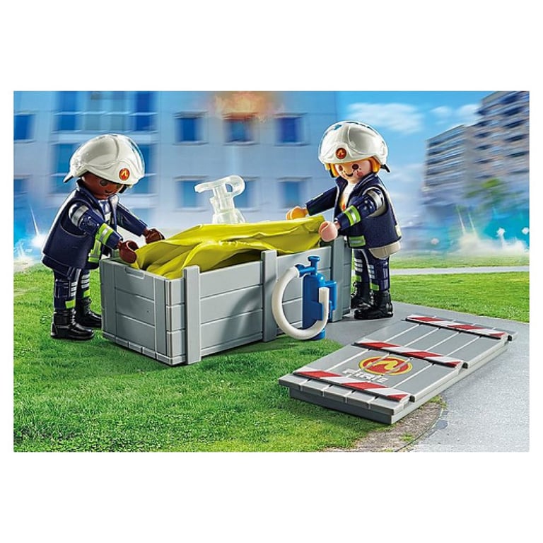 Jeux D'imitation Pompier Avec Coussin De Sauvetage Playmobil La Boite - vue 3