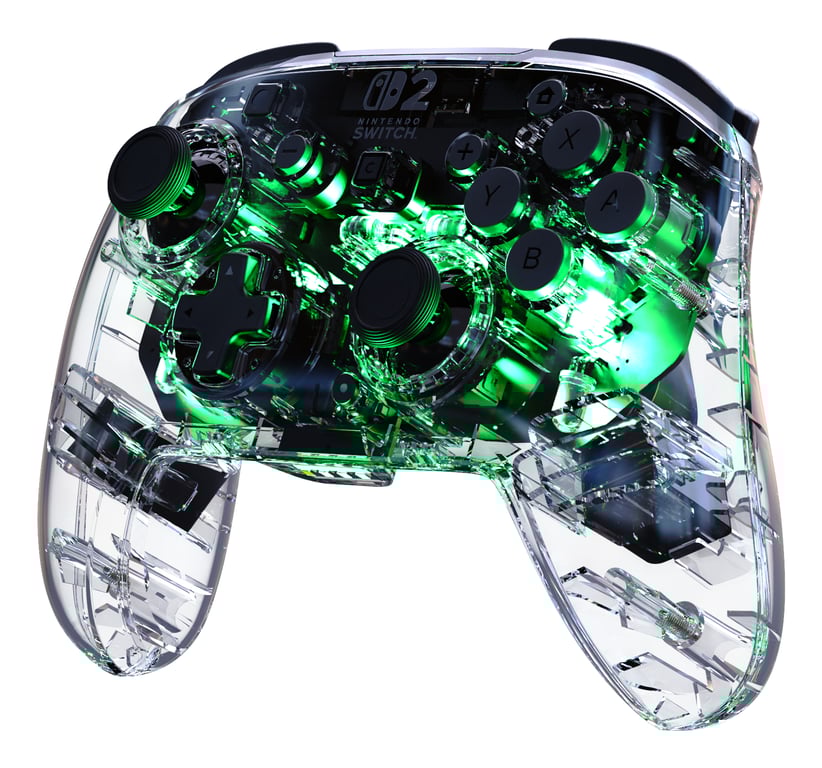 Turtle Beach Afterglow Transparente Manette de gaming RGB sans fil Sous licence officielle pour Nintendo Switch 2 - Neuf