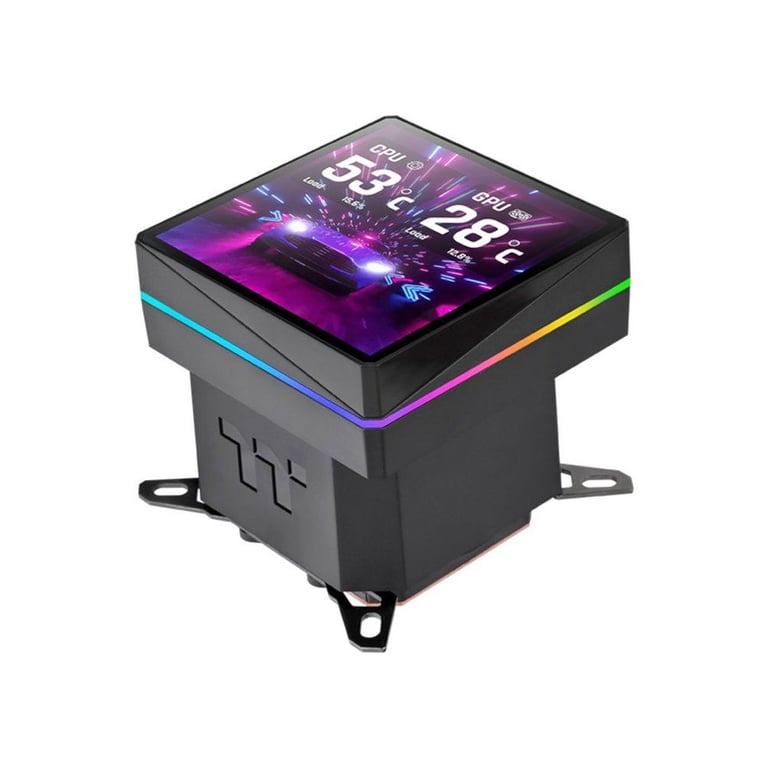 Refroidisseur liquide CPU Thermaltake TH360 V3 Ultra ARGB Sync 360 mm écran TFT-LCD 3,95 pouces Noir - Neuf