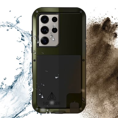 Coque pour Samsung Galaxy S23 Ultra Intégrale Antichoc Antichute Etanche Kaki