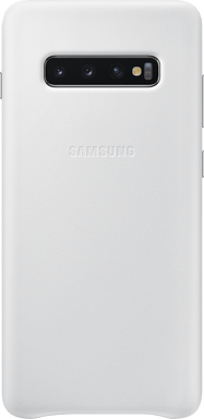 Coque pour Samsung Galaxy S10 + Premium Cuir Blanche Samsung