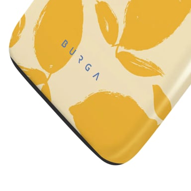 Burga Funda MagSafe para iPhone 15 Pro Elegante Motivo Lemon Tart Amarillo