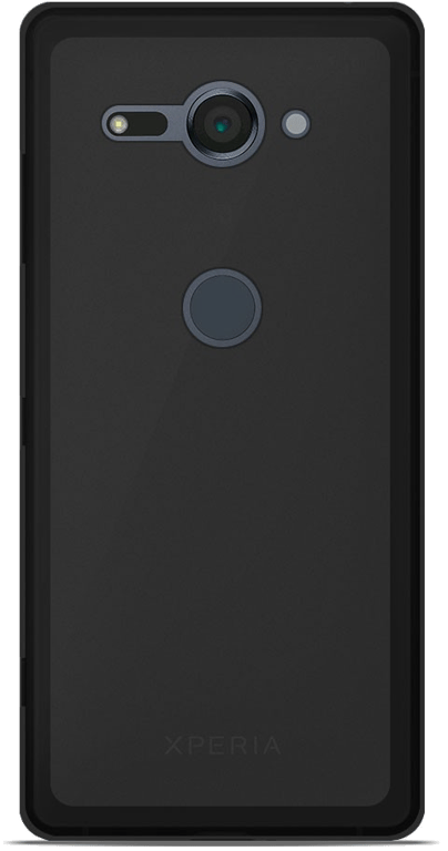 Coque silicone unie compatible Givré Noir Sony Xperia XZ2 Compact