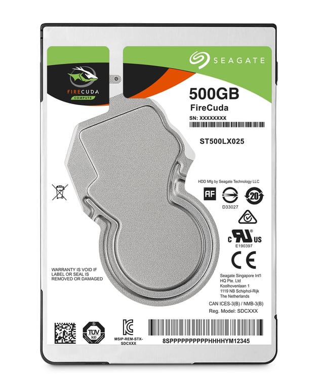 Seagate Firecuda 2.5 Disque Dur 500 Go 5400 Tr/Min 128 Mo 2.5 Série Ata III