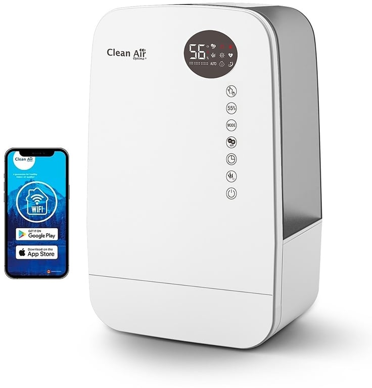 Clean Air Optima Humidificateur avec ioniseur CA Smart espaces jusqu'à 65m² / 160m³ Neuf