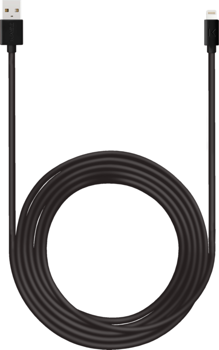 Cable de carga y sincronización Lightning con certificación MFi de Apple (3M), negro azabache