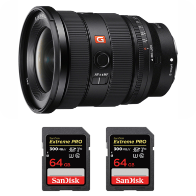 Objetivo Sony FE 16-35mm f/2.8 GM II + 2 SanDisk 64GB Extreme PRO UHS-II + Ebook ''20 consejos para fotos que impactan''