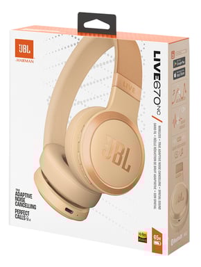 JBL Live 670NC Casque Sans fil Arceau Appels/Musique Bluetooth Sable