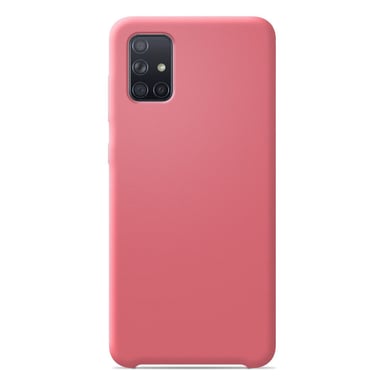 Coque silicone unie Soft Touch Rose compatible Samsung Galaxy A71
