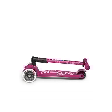 Trottinette Écologique Maxi Micro Deluxe Pliable avec LED - Baie Rouge