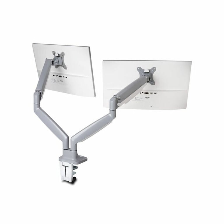 ONE TOUCH HEIGHT ADJUSTABLE DUAL MONITOR ARM