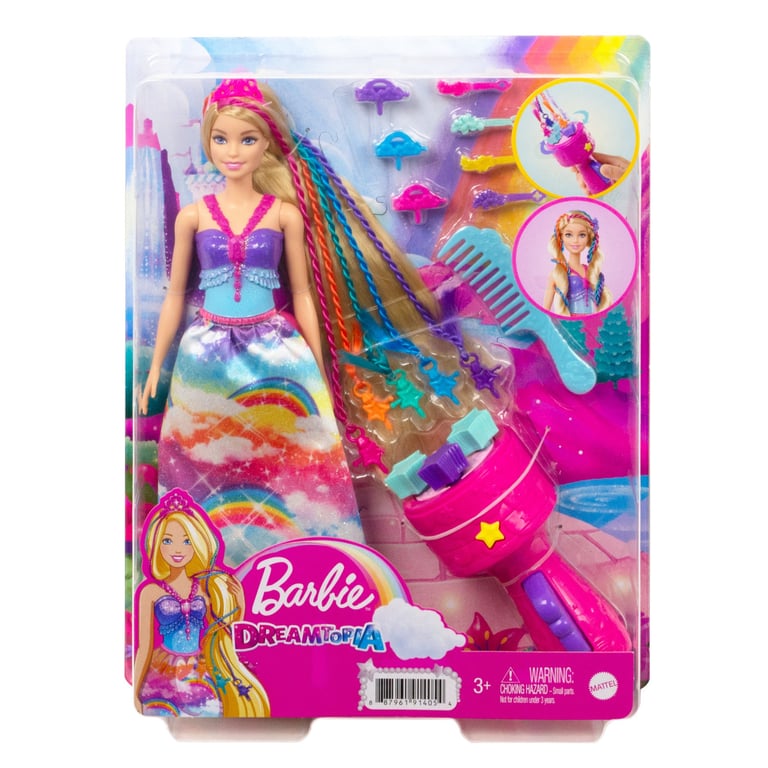 Poupée Barbie Tresses Magiques – Cheveux Longs avec Extensions, Accessoires Inclus - vue 3