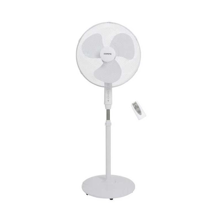 Ventilateur sur pied OCEANIC OCEAVP45W3 45 W 44 cm 3 vitesses oscillant blanc - Neuf