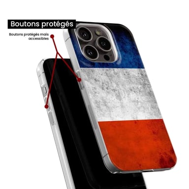 Coque en silicone - Compatible pour Google Pixel 8 Pro - design drapeau france