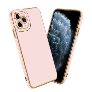 Coque pour Apple iPhone 11 PRO en Glossy Rose - Or Rose Housse de protection Étui en silicone TPU flexible et avec protection pour appareil photo