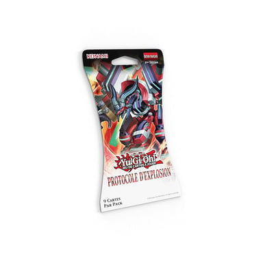 Booster Yu-Gi-Oh! Konami Protocole d'Explosion 1re Édition - 9 cartes - Blister courbé Rouge/Noir/Blanc - Neuf