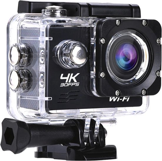 Lipa AT Q1 Caméra d'action 4K Ultra HD avec IPS Wifi Caméra d'action 4K à 30 FPS Capteur Sony IMX 24 MP Stabilisation d'image 21 accessoires Neuf