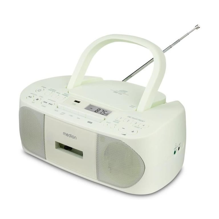Radio CD K7 MEDION E65010 – FM, 2x3W RMS, Lecteur USB, Télécommande - vue 5